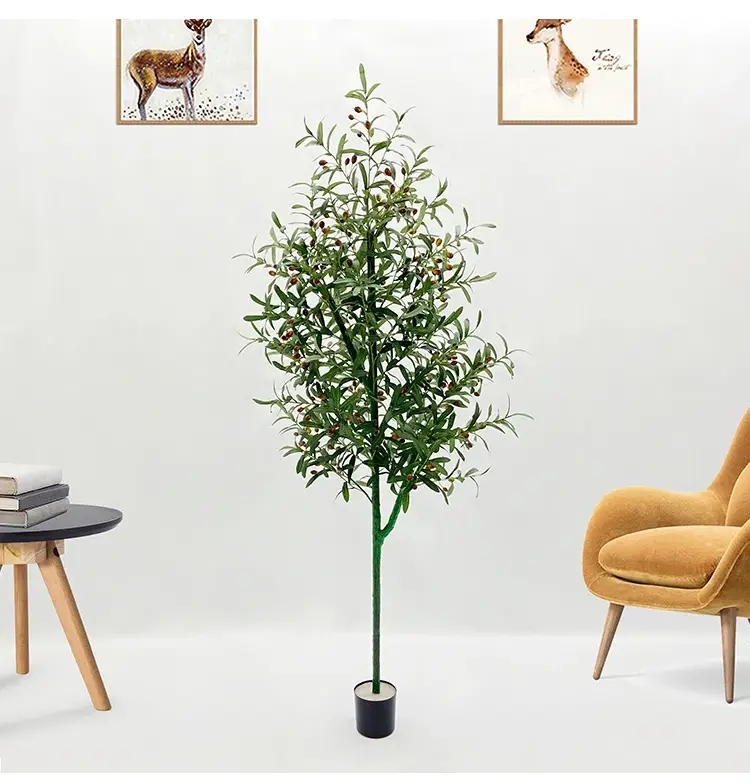 SZTUCZNA Roślina DRZEWKO OLIWNE XXL W DONICZCE REALISTYCZNE 180cm DEKORACJA - obrazek 2