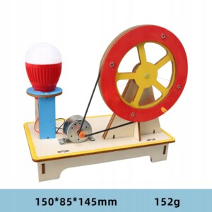 ZESTAW ZRÓB TO SAM DIY ZABAWKA DLA DZIECI NAUKOWA ELEKTROWNIA PRĄDNICA LED - miniatura 3