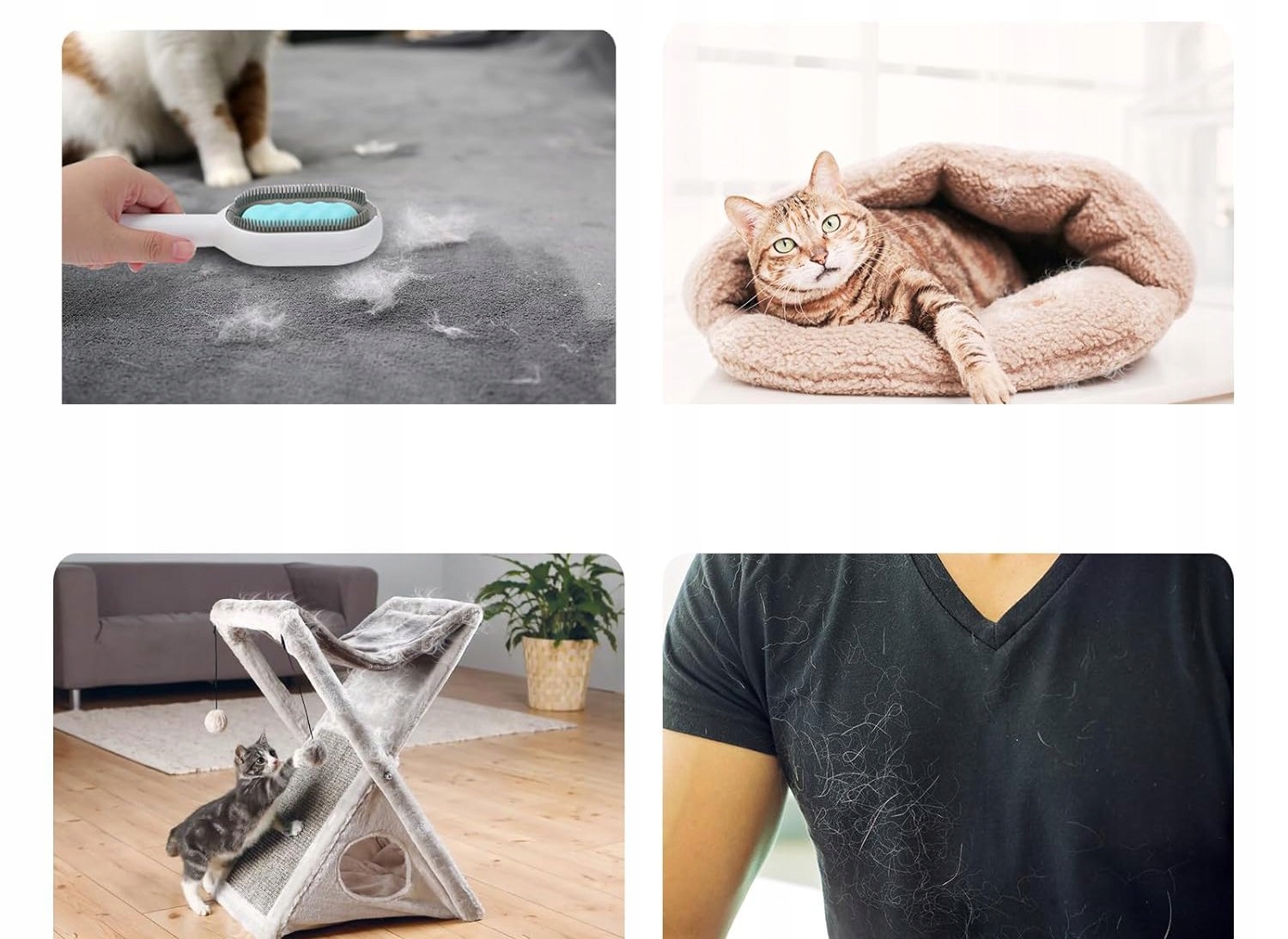 SZCZOTKA DLA ZWIERZĄT na SIERŚĆ KŁACZKI Dozownik WODĘ MASAŻER PSÓW KOTÓW - obrazek 9