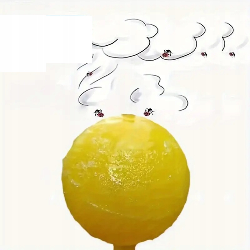 LEP NA MUCHY ZIEMIÓRKI MUSZKI OWOCÓWKI MSZYCE PUŁAPKA LEPOWA NA OWADY KULA - obrazek 5