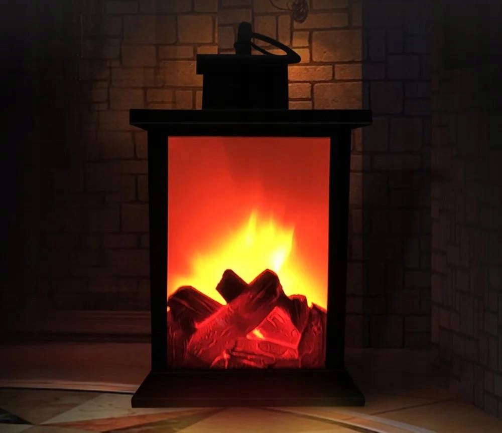 OZDOBNY DEKORACYJNY KOMINEK LED na BATERIE PALENISKO Lampion OGRODOWY LAMPA - obrazek 14