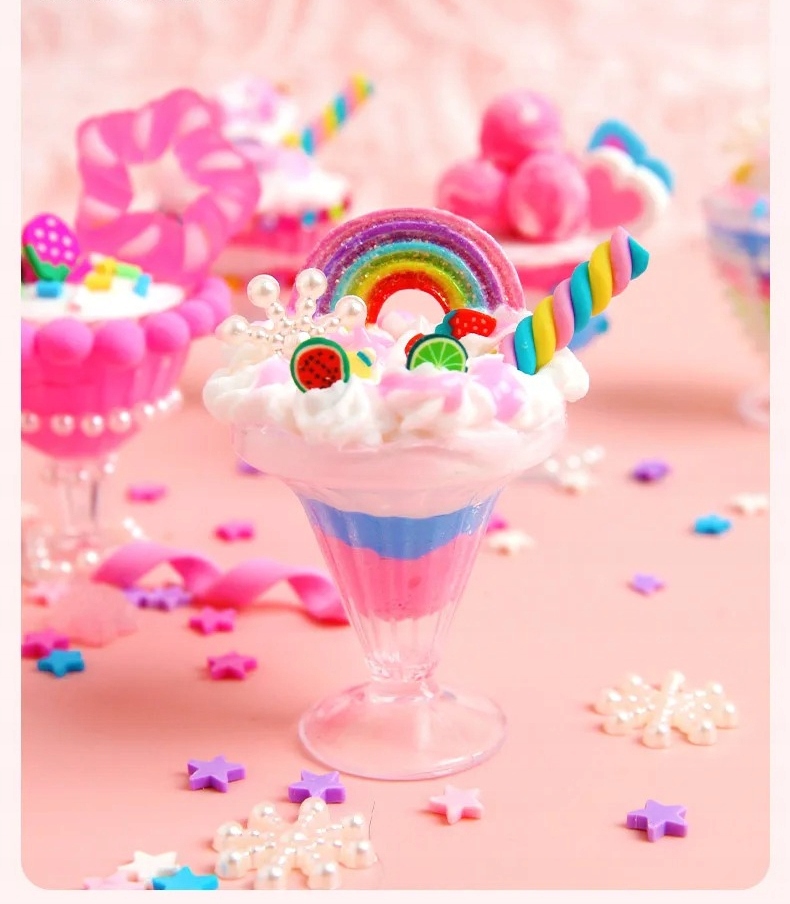 Zabawka DIY KOLOROWE DESERY LODY POSYPKI Zrób to Sam SENSORYCZNA XL ZESTAW - obrazek 10