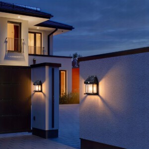 SOLARNA LAMPA OGRODOWA ŚCIENNA LAPKA NA TARAS ELEWACYJNA 1200mAh IP65 21cm - miniatura 15