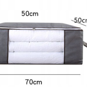 POKROWIEC NA POŚCIEL KOŁDRĘ do PRZECHOWYWANIA Poduszki KOCE Okna 70x50x30cm - miniatura 3