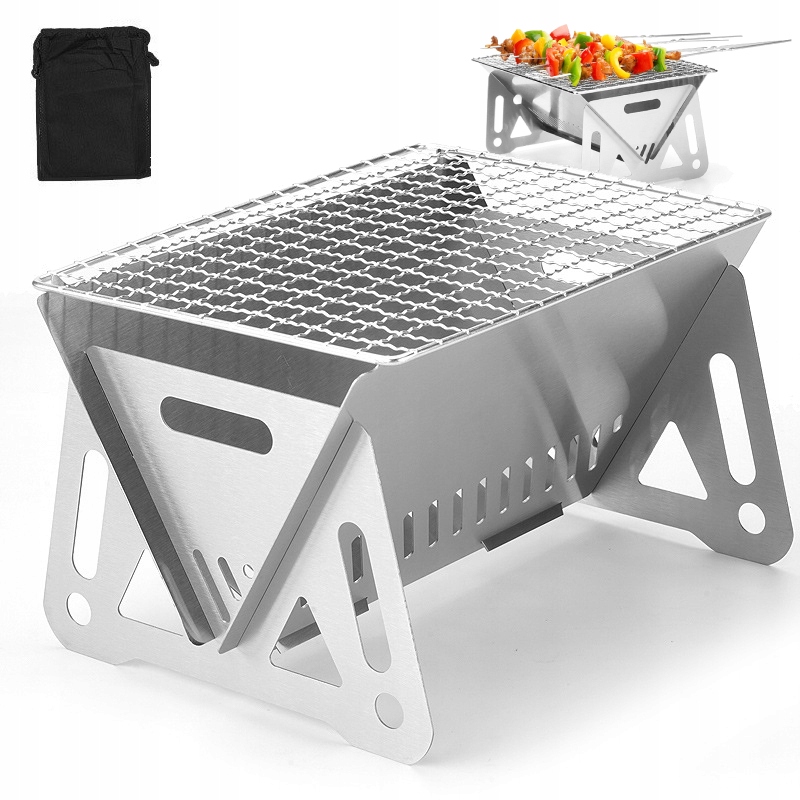 Grill PALENISKO Ogrodowe MAŁY PORĘCZNY Kempingowy TURYSTYCZNY +ETUI THICK
