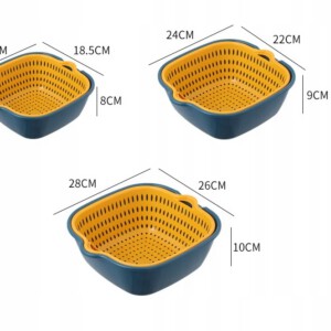 Zestaw DURSZLAKÓW Cedzaków i MISEK 6 Elementów 3x Cedzak 3x Miska 20-28cm - miniatura 8