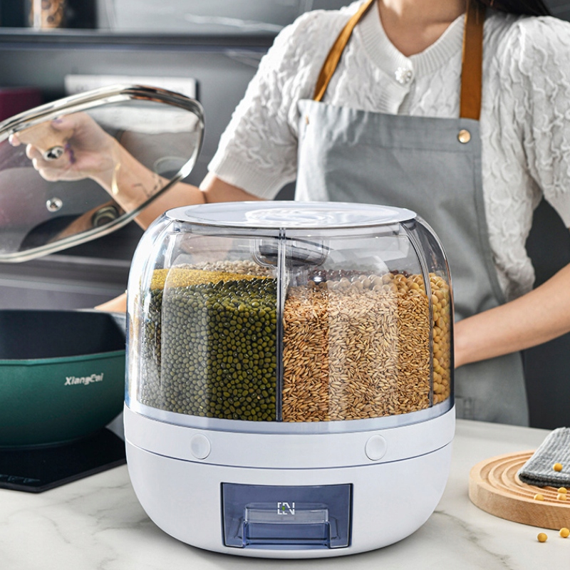 PODAJNIK NA KASZĘ RYŻ PŁATKI DOZOWNIK ORGANIZER KUCHENNY POJEMNIK 3,5kg - obrazek 7