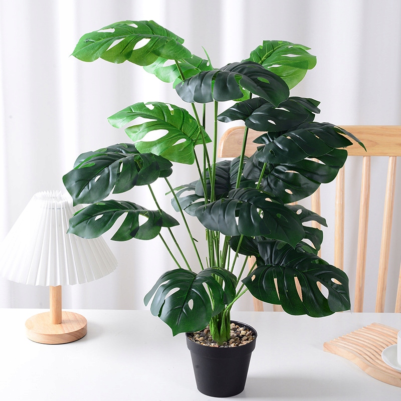 SZTUCZNA Roślina W DONICZCE REALISTYCZNA 33cm MONSTERA DELICIOSA Piękna - obrazek 8