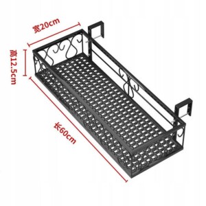 DONICA Balkonowa METALOWA STELAŻ Czarny MAT 60cm - miniatura 2