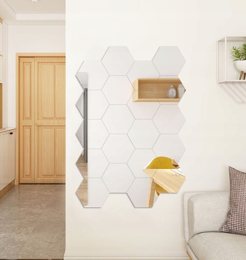 Zestaw 10 szt LUSTER Akrylowych Hexagon LUSTRO 265 - obrazek 6