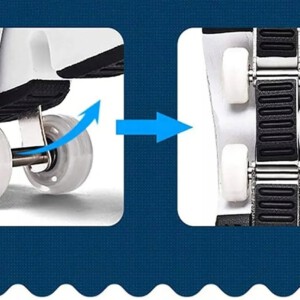 BUTOROLKI BUTY ROLKI Z KÓŁKAMI ROLKAMI PODŚWIETLANE 7-LED UNISEX BIAŁE r.42 - miniatura 10