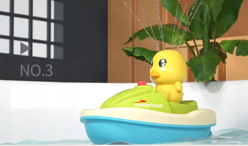 Kaczuszki KĄPIELOWE Prysznic ŁÓDKA WANNY Zabawka DZIECI Ładowarka +4 AKU - obrazek 7