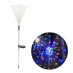 Lampka SOLARNA Ogrodowa KOLOROWA Fajerwerki aż 200 LED ŚWIĄTECZNA IMPREZOWA