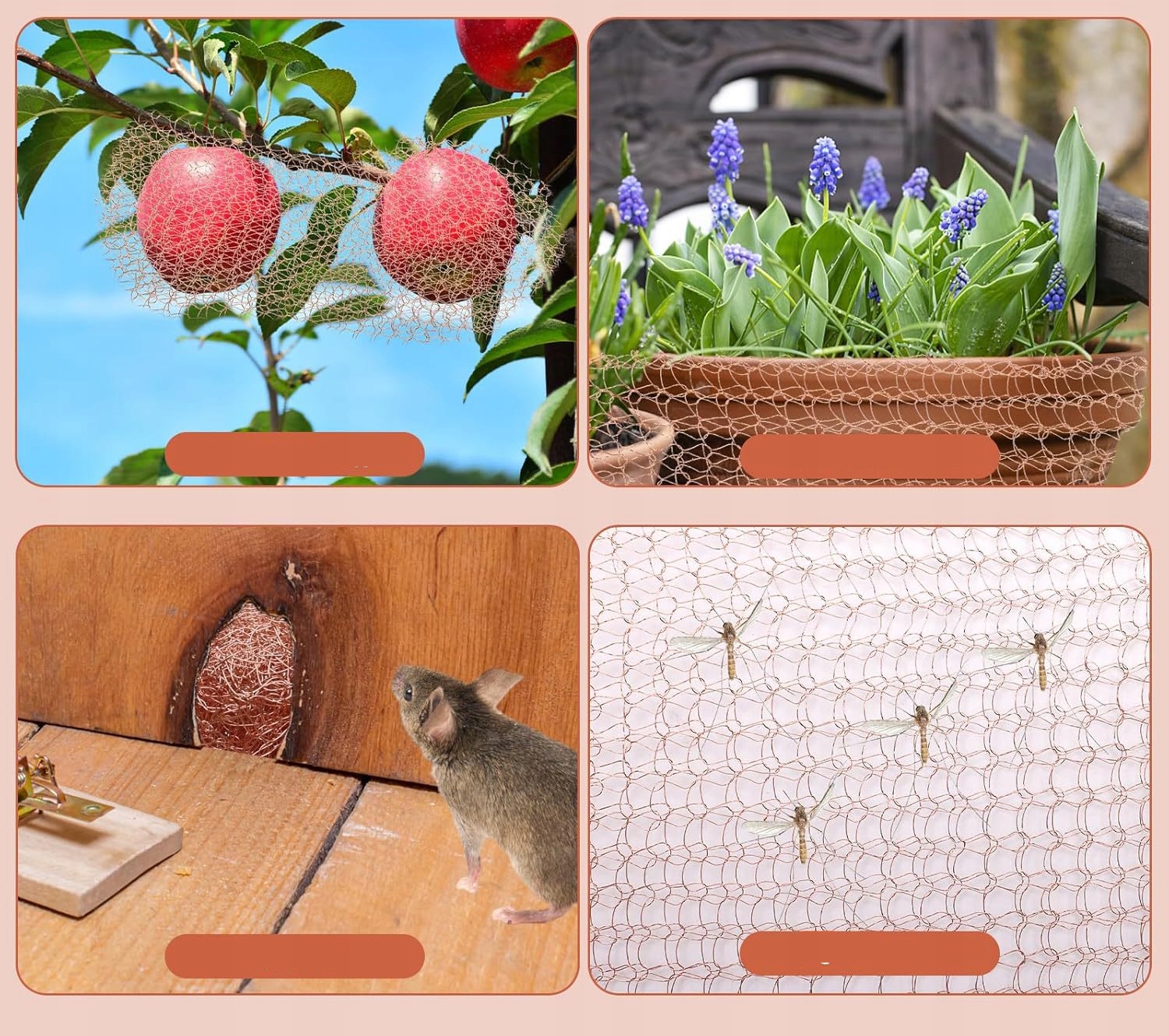 Miedziana TAŚMA Ogrodowa NA ŚLIMAKI SIATKA OCHRONA ROŚLIN NA SZKODNIKI 6m - obrazek 9