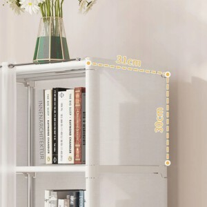 SZAFA Modułowa SKŁADANA Wieszak GARDEROBA na UBRANIA Metalowa 125x28x80 cm - miniatura 4