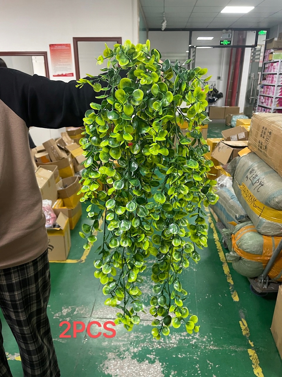 SZTUCZNA Roślina EUKALIPTUSOWA Wisząca do 85 cm DUŻA Ozdoba REALISTYCZNA XL - obrazek 10