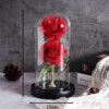 WIECZNA Róża PODWÓJNA W SZKLE Świecąca LED PREZENT - miniatura 5