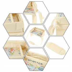 STOLIK ORGANIZER SAMOCHODOWY DLA DZIECI DO FOTELIKA RÓŻOWY WODOODPORNY - miniatura 10