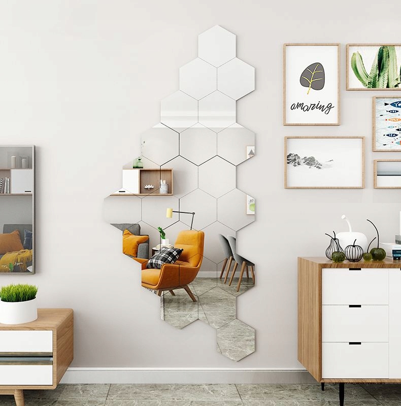 Zestaw 10 szt LUSTER Akrylowych Hexagon LUSTRO 265 - obrazek 7