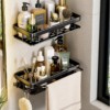 PÓŁKA Metalowa PRYSZNICOWA Czarna LOFT Podwójna 2x - miniatura 10
