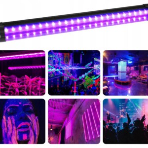 Lampa 48x LED UV 395-400nm 10W Wtyczka ŚCIENNA SUFIT 230V Ultrafioletowa - miniatura 2