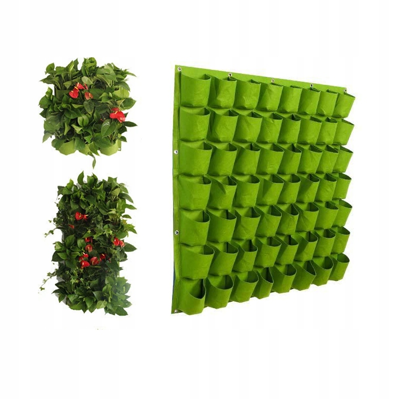 Doniczka WISZĄCA FILC Kaskada WARZYW ZIÓŁ TRUSKAWEK Ogród ZIELNIK 18 miejsc - obrazek 12