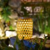 Lampion OGRODOWY Piękny SOLARNY LAMPKA Latarnia BALKON TARAS Rattanowa XL - miniatura 3