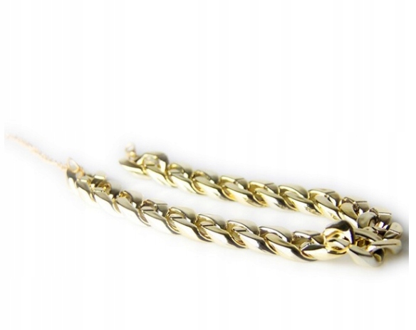 Obroża dla psa Łańcuch ZŁOTY Pozłacany AG01 - obrazek 2