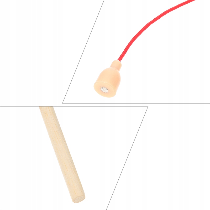 MINI WĘDKA DREWNANA do Gier MAGNES Komplet GRA Łowienie 6 sztuk WĘDEK - zdjęcie 13