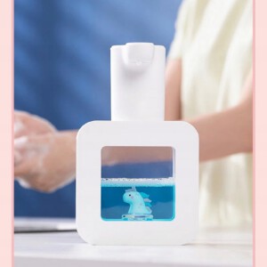 BEZDOTYKOWY AUTOMATYCZNY STOJĄCY DOZOWNIK DYSPENSER PIANY MYDŁA 200ML USB - miniatura 9