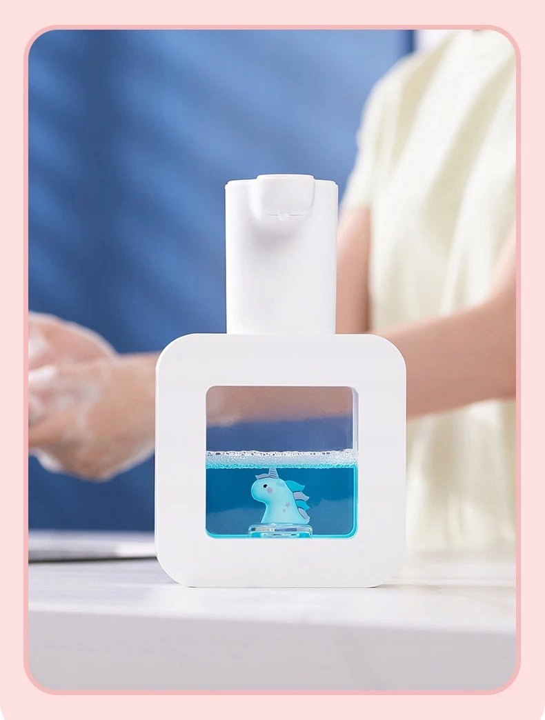 BEZDOTYKOWY AUTOMATYCZNY STOJĄCY DOZOWNIK DYSPENSER PIANY MYDŁA 200ML USB - obrazek 9