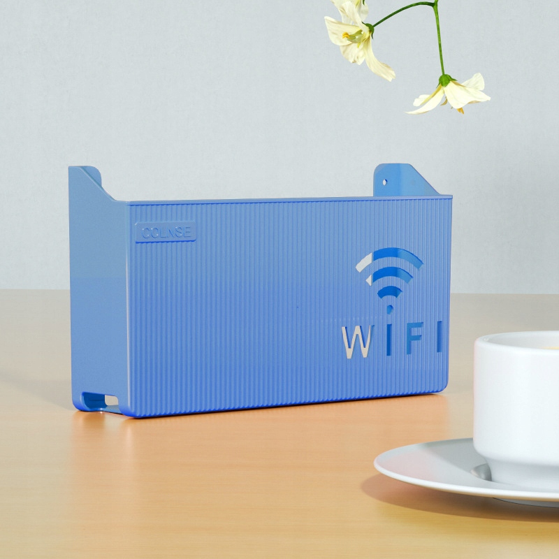 UCHWYT ŚCIENNY PÓŁKA na ROUTER WIFI SWITCH Blue - obrazek 2