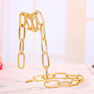 STOJAK UCHWYT NA WINO BUTELKĘ ALKOHOL ZŁOTY ŁAŃCUCH STYLOWY PREZENT - miniatura 10