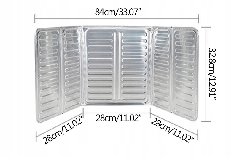 EKRAN do smażenia OSŁONA ALU przeciw ROZPRYSKOM OLEJU Czysta KUCHNIA 1szt - obrazek 3