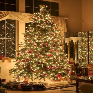 Lampki CHOINKOWE Zewnetrzne Wewnętrzne 100 LED 10M BIAŁE CIEPŁE DEKORACYJNE - miniatura 7