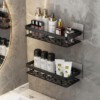 PÓŁKA Metalowa PRYSZNICOWA Czarna LOFT Podwójna 2x - miniatura 8
