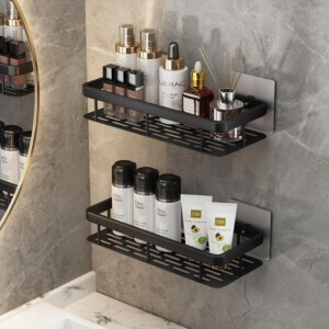 PÓŁKA Metalowa PRYSZNICOWA Czarna LOFT Podwójna 2x - miniatura 8