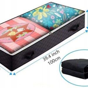 POKROWIEC NA POŚCIEL do PRZECHOWYWANIA Poduszki KOCE Pod ŁOŻKO 100x50x18cm - miniatura 7