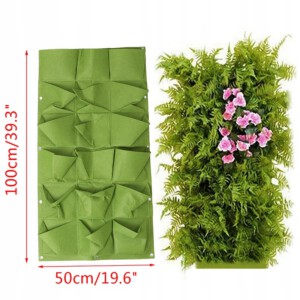 Doniczka WISZĄCA FILC Kaskada WARZYW ZIÓŁ TRUSKAWEK Ogród ZIELNIK 18 miejsc - miniatura 3