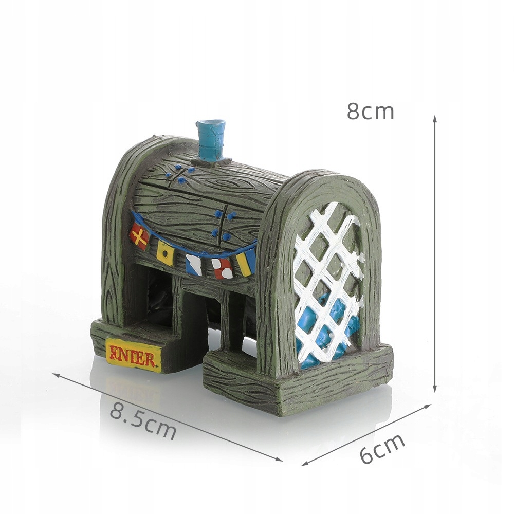 OZDOBA AKWARIOWA Domek Restauracja 9cm Akwarium - obrazek 2