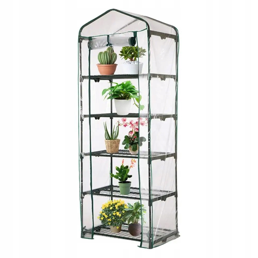 MINI SZKLARNIA OGRODOWA BALKONOWA PIONOWA NA BALKON 5 POZIOMÓW metalowa XXL - zdjęcie 2