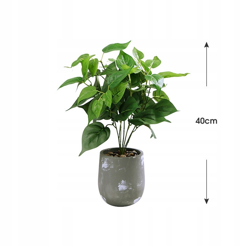 SZTUCZNA Roślina W DONICZCE REALISTYCZNA 38cm FILODENDRON do DOMU BIURA - obrazek 5
