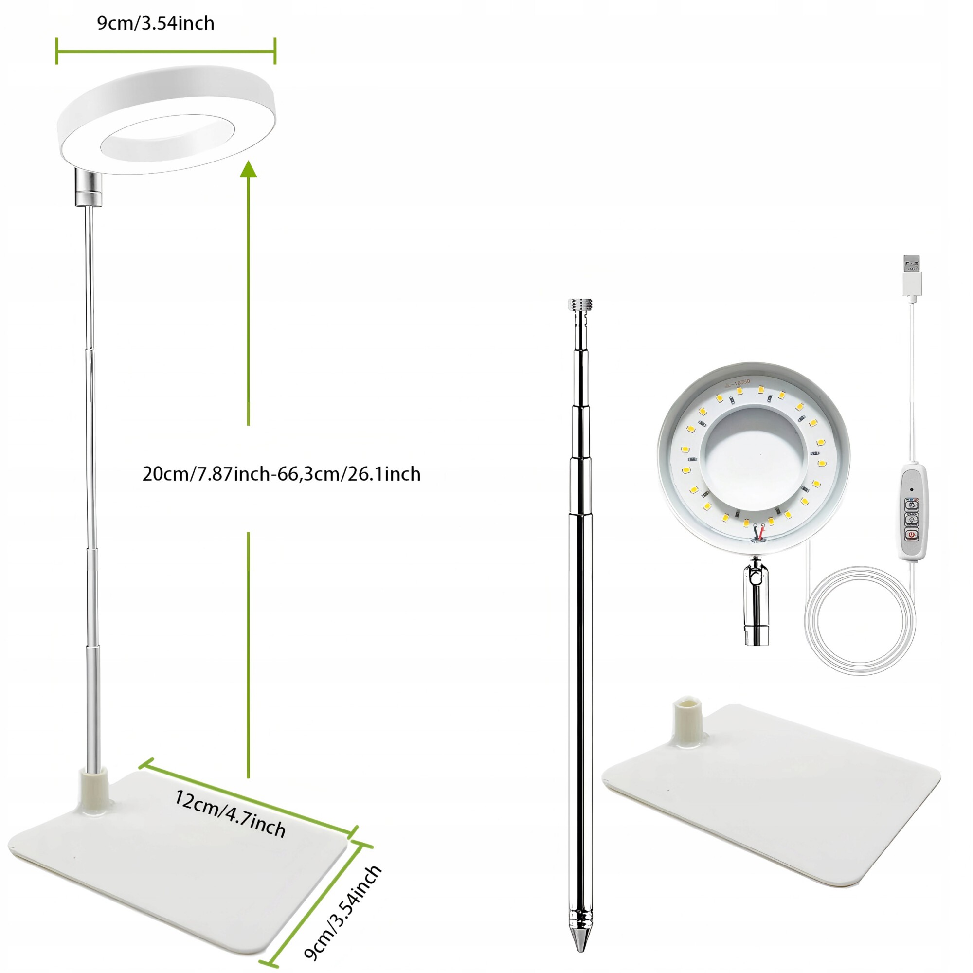 LAMPA LED DO DOŚWIETLANIA ROŚLIN OZDOBNYCH TELESKOPOWA Z TIMEREM USB 5V - obrazek 3