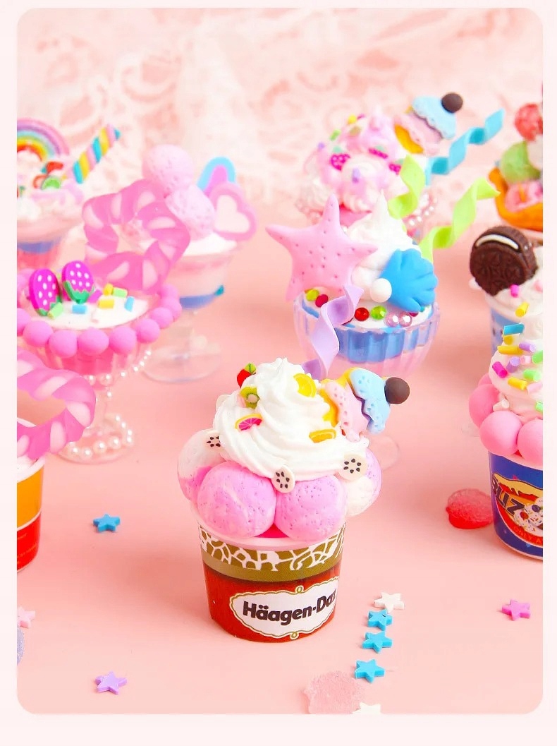 Zabawka DIY KOLOROWE DESERY LODY POSYPKI Zrób to Sam SENSORYCZNA XL ZESTAW - obrazek 12