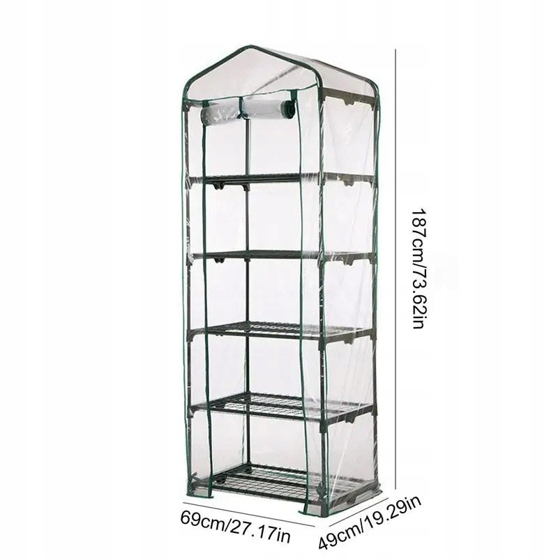 MINI SZKLARNIA OGRODOWA BALKONOWA PIONOWA NA BALKON 5 POZIOMÓW metalowa XXL - zdjęcie 4