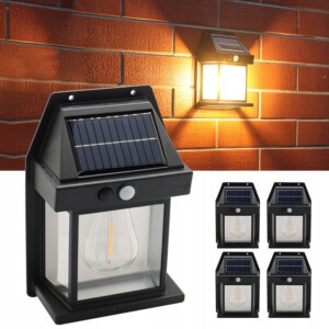 SOLARNA LAMPA OGRODOWA ŚCIENNA LAPKA NA TARAS ELEWACYJNA 1200mAh IP65 21cm - miniatura 6