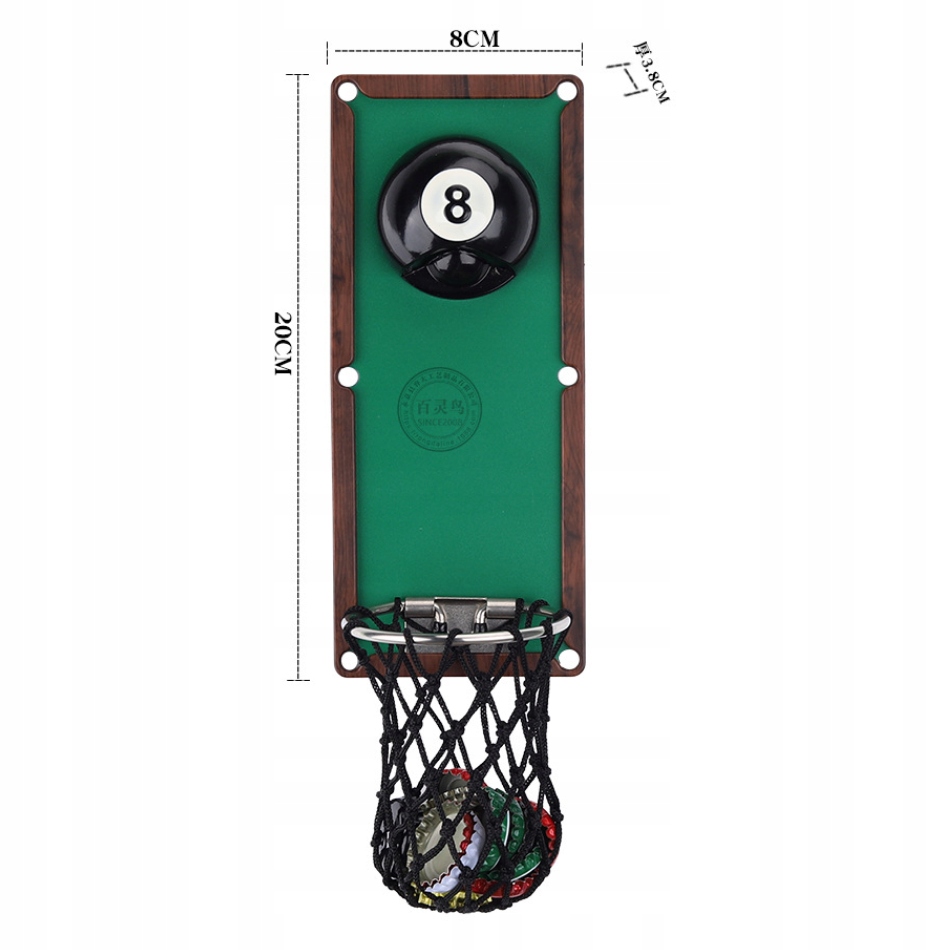 OTWIERACZ DO PIWA LODÓWKĘ DREWNIANY Bilard Snooker - zdjęcie 2