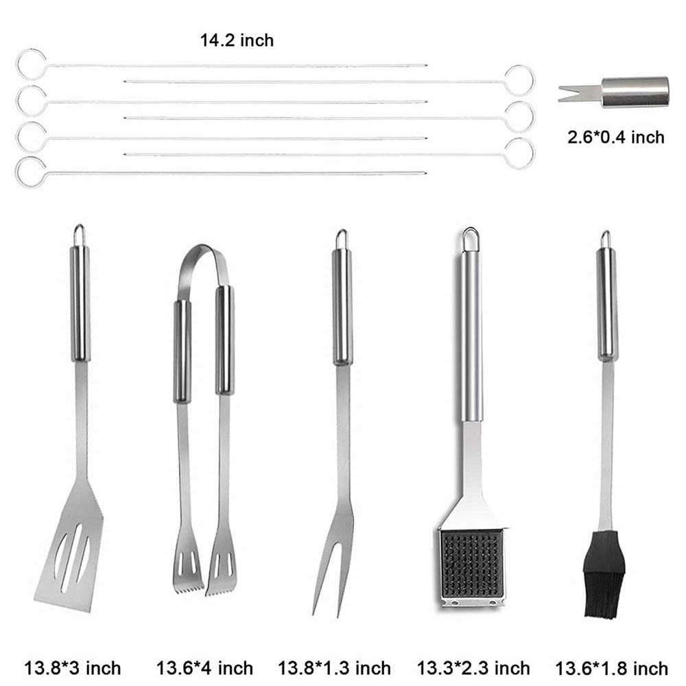 ZESTAW DO GRILLA Stal PRZYBORY XXL 30x AKCESORIA - zdjęcie 3