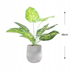 SZTUCZNA ROŚLINA KWIAT W DONICZCE DO DOMU BIURA REALISTYCZNA DIEFFENBACHIA - miniatura 7
