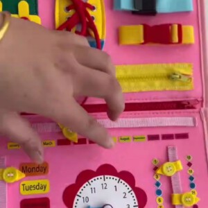 Tablica MONTESSORI Walizka EDUKACYJNA Sensoryczna dla DZIECI Manipulacyjna - miniatura 10